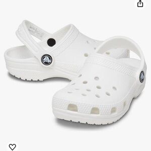 Unisex white toddler crocs